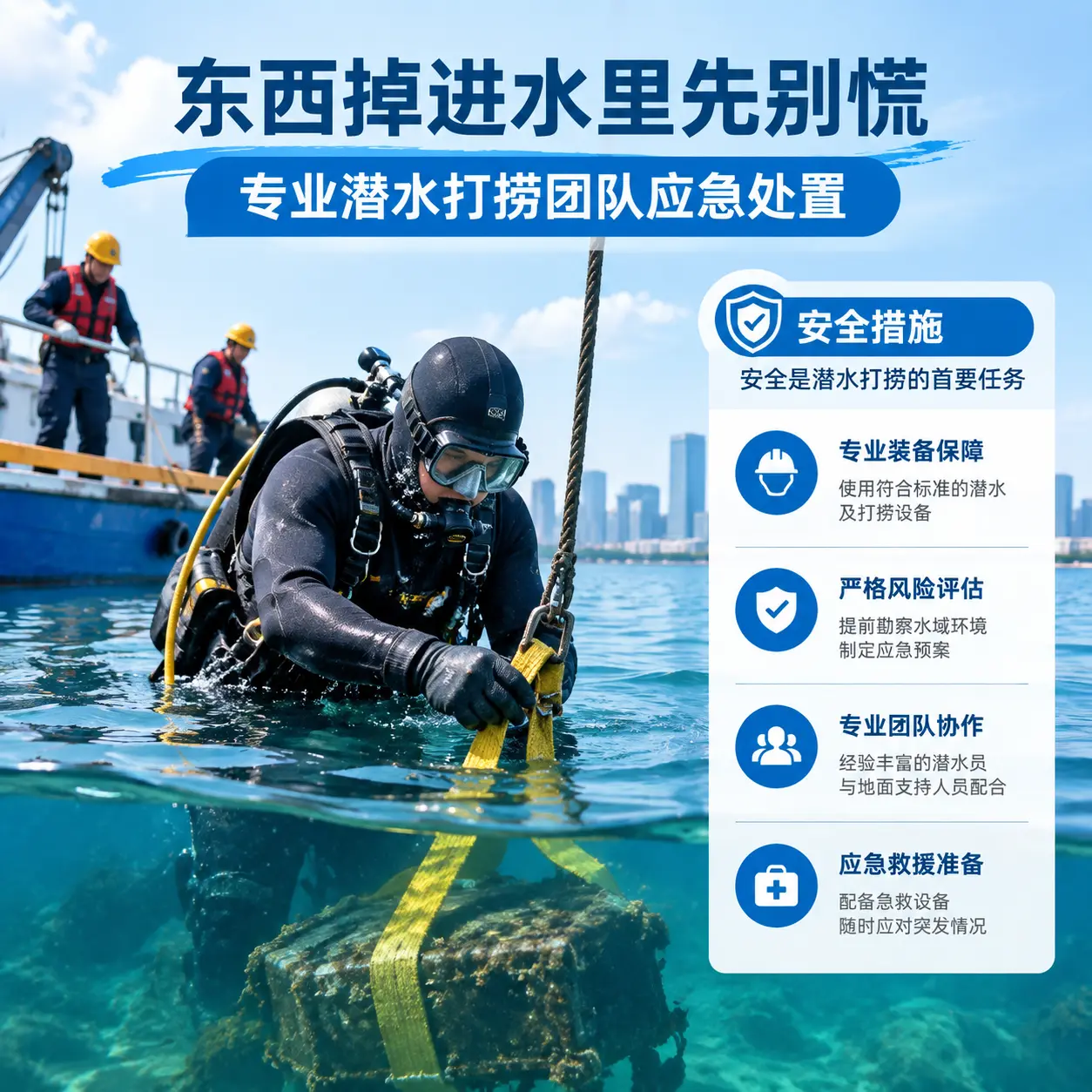 甘南东西掉进水里先别慌,专业潜水打捞团队应急处置